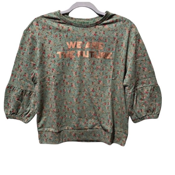 NWT BCBGirls Floral Puff Sleeve Top - Picture 1 of 5